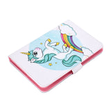 Universal 10Inches Laptop Protective Case with Front Snap Cute Cartoon Color Painted PU Cover  single horned horse