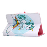 Universal 10Inches Laptop Protective Case with Front Snap Cute Cartoon Color Painted PU Cover  single horned horse