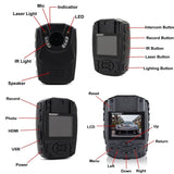 BOBLOV S60 Body Cam - IP58 Waterproof, OmniVision OV4689 Sensor, 150 Degree F2.5 Lens, IR Night Vision, 2800mAh Battery