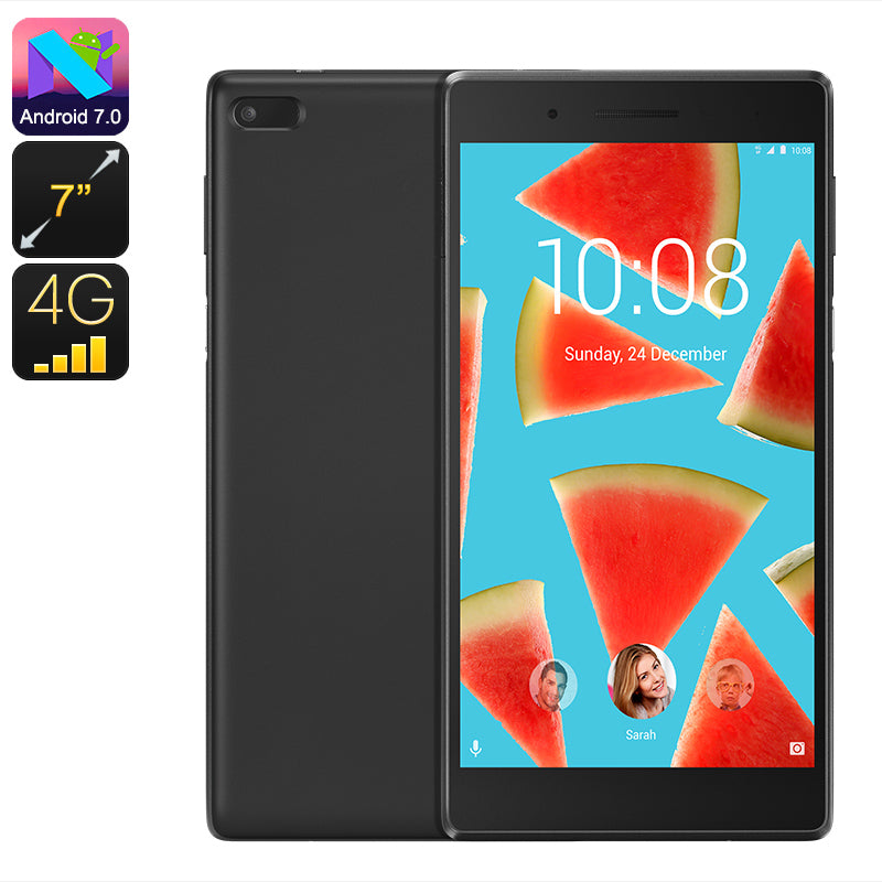 Lenovo Tab 7 Essential Tablet PC - Quad Core CPU, 7 Inch Screen, 4G, Android 7.0, OTG, 16GB Storage, Micro SD Slot