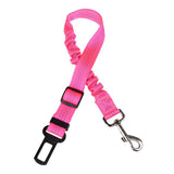 Elastic Reflective Safety Rope Traction Belt for Pet Dogs Supplies Car Seat Pink