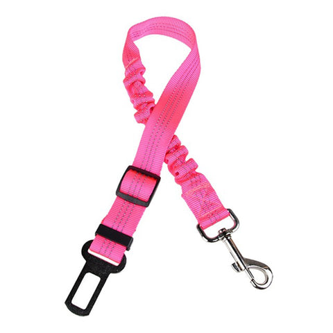 Elastic Reflective Safety Rope Traction Belt for Pet Dogs Supplies Car Seat Pink