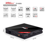 H96 Pro+ Android TV Box - S912 Octa Core CPU, 3GB RAM, Android 6.0, Kodi, Dual Band Wi-Fi, 4Kx2K