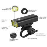 LED Front Bike USB Rechargeable Cycling Headlight Wide Beam Angle Super Bright 400 Lumens LED Off Road Bicycle Light