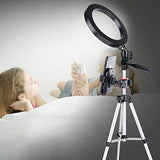 7.9-inch Led Fill Light Dimmable Ring Portable Ring Light with Tripod Silver