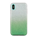 For iphone X/XS/XR/XS MAX/11/11 pro MAX Phone Case Gradient Color Glitter Powder Phone Cover with Airbag Bracket green