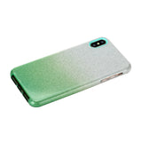 For iphone X/XS/XR/XS MAX/11/11 pro MAX Phone Case Gradient Color Glitter Powder Phone Cover with Airbag Bracket green